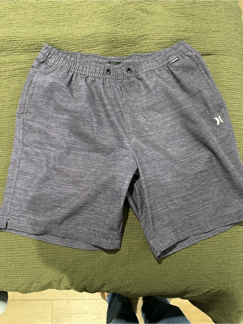 Hurley Men's Heather Charcoal Athletic Shorts - Gray